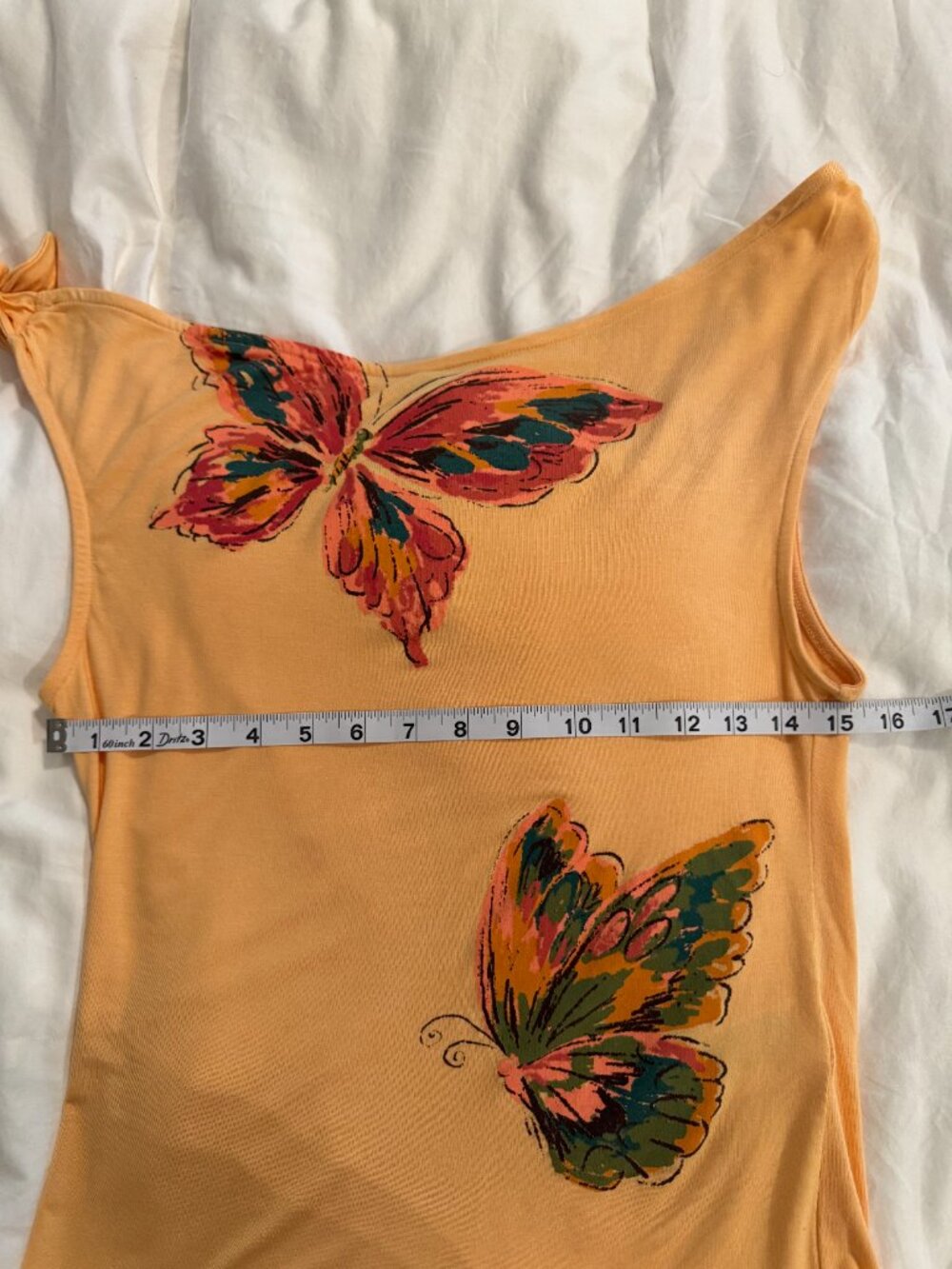 Urban Outfitters Butterfly Tie Shoulder Top Small Y2K Boho - Picture 9 of 13